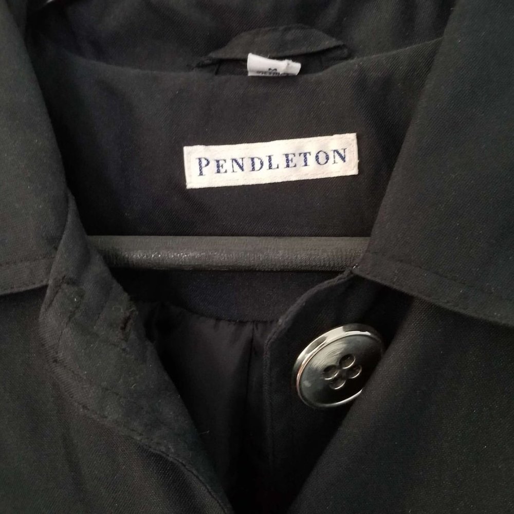 Pendleton Pea Coat - Black - Silver Buttons - Picture 5 of 16